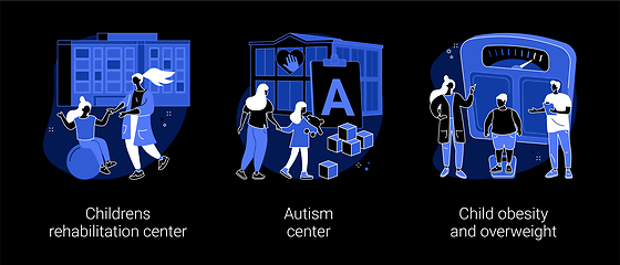 Image showing Children healthcare service abstract concept vector illustrations.