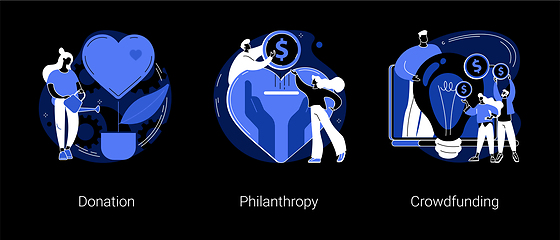 Image showing Fundraising abstract concept vector illustrations.