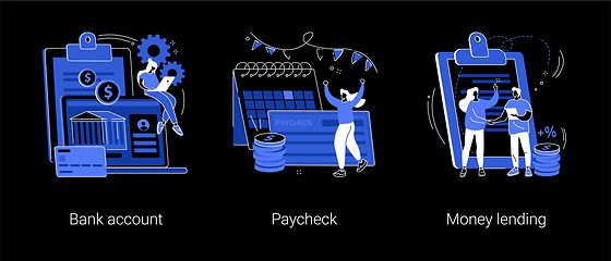 Image showing Money transfer abstract concept vector illustrations.