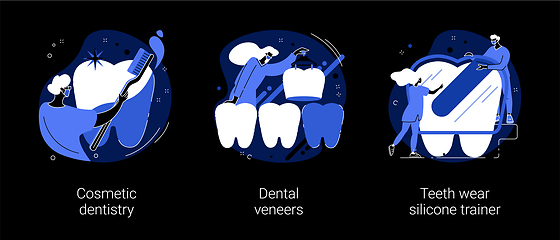 Image showing Dental service abstract concept vector illustrations.