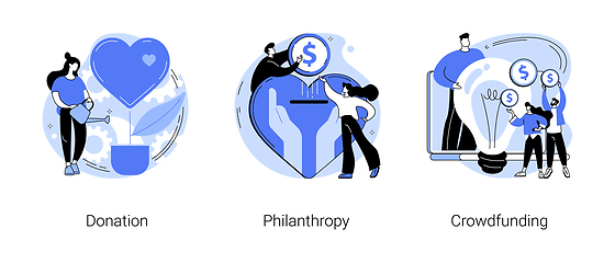 Image showing Fundraising abstract concept vector illustrations.