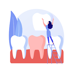 Image showing Dental veneers abstract concept vector illustration.