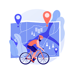 Image showing Bike paths network abstract concept vector illustration.