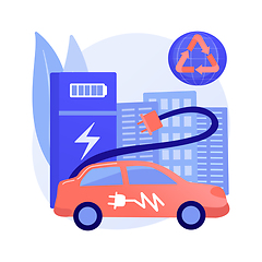 Image showing Charging station abstract concept vector illustration.