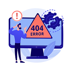 Image showing 404 error abstract concept vector illustration.