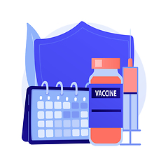 Image showing Vaccination program abstract concept vector illustration.