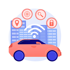 Image showing Autonomous car abstract concept vector illustration.