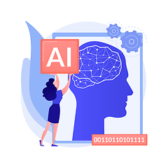 Image showing Artificial intelligence abstract concept vector illustration.