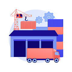 Image showing Logistics hub abstract concept vector illustration.