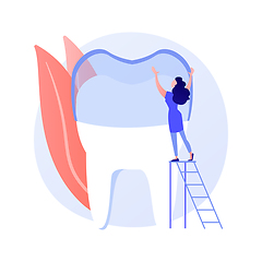 Image showing Teeth wear silicone trainer abstract concept vector illustration.