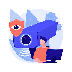 Image showing Video surveillance abstract concept vector illustration.