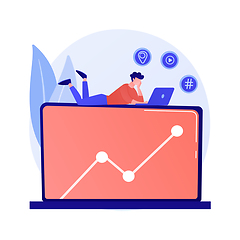 Image showing Data driven business model abstract concept vector illustration.