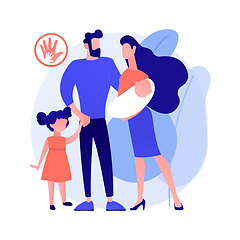 Image showing Parental responsibility abstract concept vector illustration.