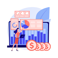 Image showing Financial data management abstract concept vector illustration.