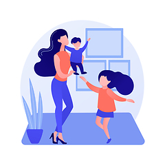 Image showing Single parent abstract concept vector illustration.