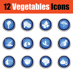 Image showing Vegetables icon set. 