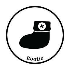 Image showing Baby bootie icon
