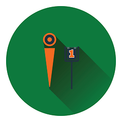 Image showing American football sideline markers icon