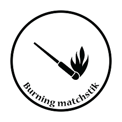 Image showing Burning matchstik icon