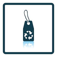 Image showing Tag with recycle sign icon