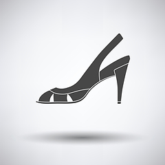 Image showing Woman heeled sandal icon