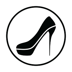 Image showing Sexy high heel shoe icon