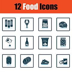 Image showing Set of food icons