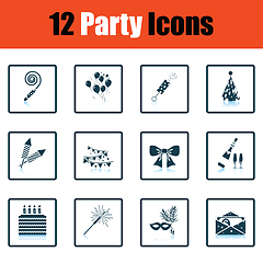 Image showing Set of celebration icons