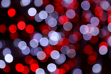 Image showing Bright unfocused lights holiday background