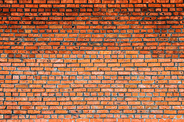 Image showing Red brick wall, grunge texture