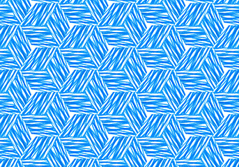 Image showing Abstract bright blue repeating pattern