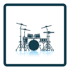 Image showing Drum set icon