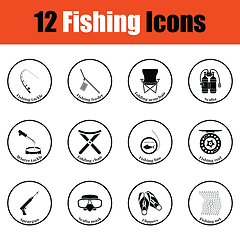 Image showing Fishing icon set