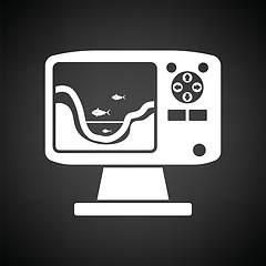 Image showing Icon of echo sounder  