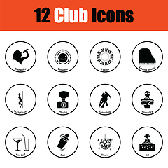 Image showing Set of twelve Night club icons