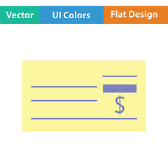 Image showing Bank check icon