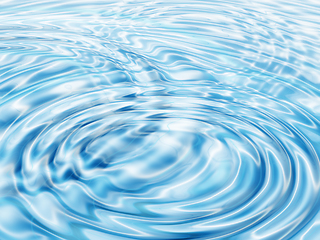 Image showing Abstract blue water ripples