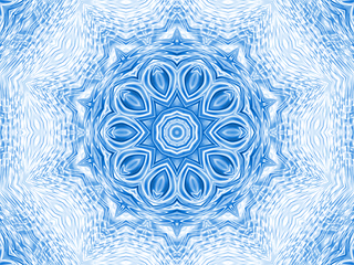 Image showing Abstract blue concentric pattern ripples background