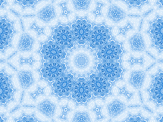 Image showing Abstract blue concentric pattern background