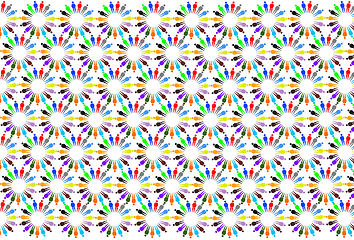 Image showing Texture from multicolored patterns with little people