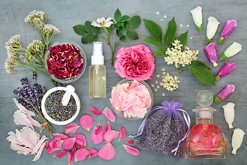 Image showing Healing Herbs and Flowers for Natural Herbal Remedies