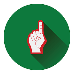 Image showing American football foam finger icon