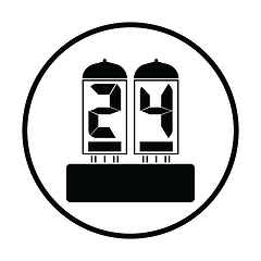 Image showing Electric numeral lamp icon