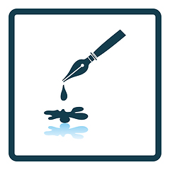 Image showing Fountain pen with blot icon