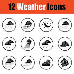 Image showing Set of weather icons