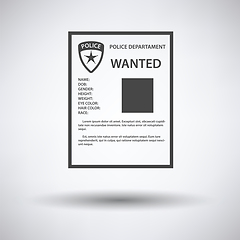 Image showing Wanted poster icon 