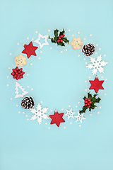 Image showing Abstract Minimal Christmas Wreath Composition 
