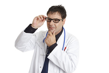 Image showing Thinking doctor