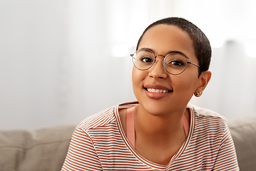 Image showing portrait of african american woman in glasses