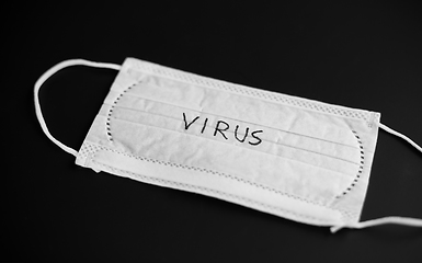Image showing medical face mask for protection from virus